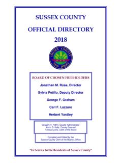 Sussex County Official Directory