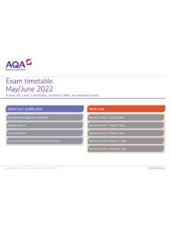 Exam timetable May/June 2022