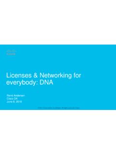 Licenses Networking for Everybody with DNA - Cisco