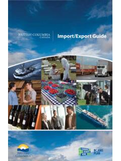 Import/Export Guide - British Columbia