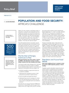 POPULATION AND FOOD SECURITY - assets.prb.org