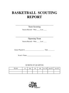 BASKETBALL SCOUTING REPORT