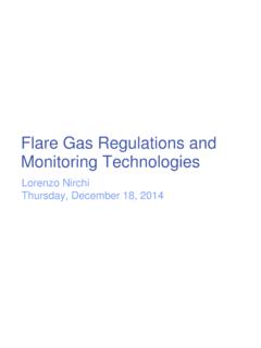 Flare Gas Regulation and Monitoring Technologies  …
