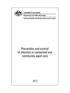 Prevention and control of infection in residential and ...