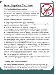 Insect Repellent Fact Sheet (Read-Only)