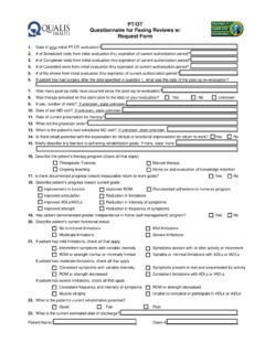 PT/OT Questionnaire for Faxing Reviews w/ Request Form