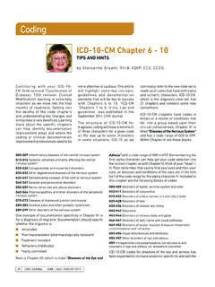 ICD-10-CM Chapter 6 - 10 - Welcome to California Health ...