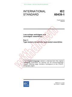 INTERNATIONAL IEC STANDARD 60439-1