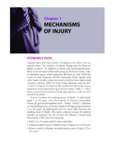 Chapter 1 MECHANISMS OF INJURY