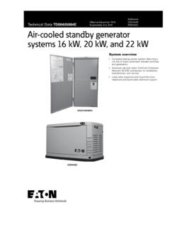 Air-cooled standby generator systems 16 kW, 20 …