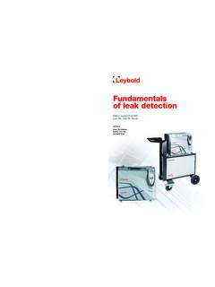 Fundamentals of leak detection - Leybold Online Shop
