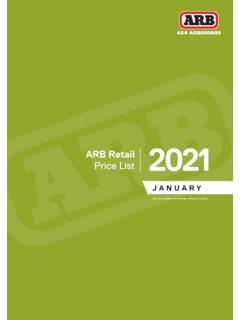 ARB Retail Price List 2021 - ARB Maroochydore