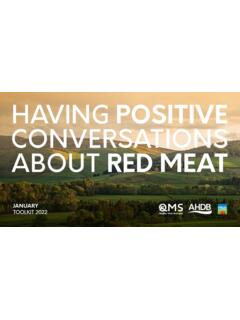 HAVING POSITIVE CONVERSATIONS ABOUT RED MEAT