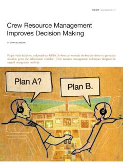 Crew Resource Management Improves Decision Making