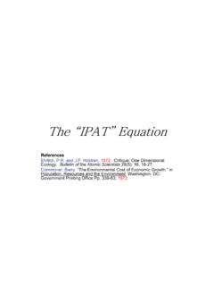 The IPAT Equation - MIT
