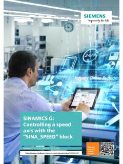 SINAMICS G: Controlling a speed axis with the - Siemens