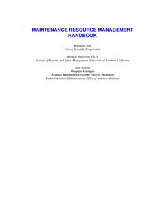 MAINTENANCE RESOURCE MANAGEMENT HANDBOOK