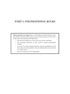 PART 1: FOUNDATIONAL RULES