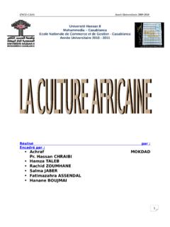 La culture africaine