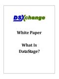 White Paper: What Is DataStage - DSXchange.net
