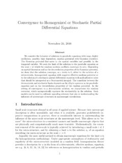 Convergence to Homogenized or Stochastic Partial Di ...