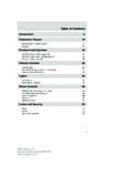 Table of Contents - Free Ford Focus Owners Manual