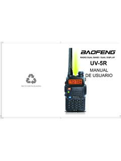 Manual de Instrucciones de Baofeng UV-5R en Espa&#241;ol ...