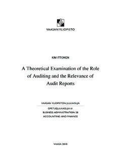 A Theoretical Examination of the Role of Auditing …