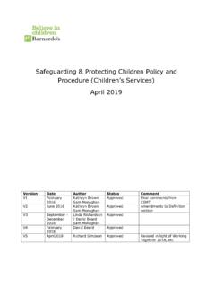 Safeguarding &amp; Protecting Children Policy and Procedure