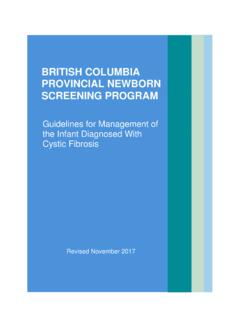 BC Provincial Newborn Screening Program - gov.bc.ca