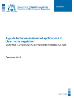 A guide to the assessment of applications to clear native ...