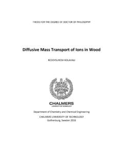 Diffusive Mass Transport of Ions in Wood
