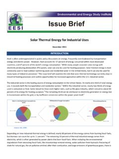 Solar Thermal Energy for Industrial Uses