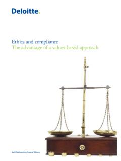 Ethics and compliance The advantage of a values-based …