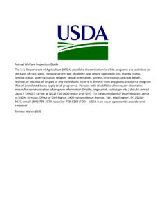 Animal Welfare Inspection Guide - USDA