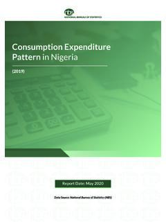 Consumption Expenditure Pattern in Nigeria 2019