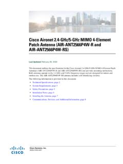 Cisco Aironet 2.4-GHz/5-GHz MIMO 4-Element Patch …