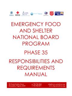 EMERGENCY FOOD AND SHELTER NATIONAL BOARD …