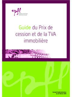 Guide du Prix de cession et de la TVA immobili&#232;re - EPFL