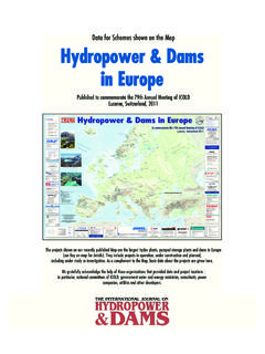 Data for Schemes shown on the Map Hydropower …