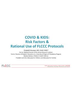 COVID &amp; KIDS: Risk Factors &amp; Rational Use of FLCCC Protocols