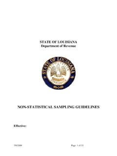 NON-STATISTICAL SAMPLING GUIDELINES - mtc.gov