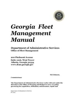 Georgia Fleet Management Manual - Georgia Department of ...