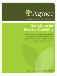 Guidelines for Hospice Eligibility