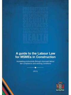 LABOUR LAW FOR MSMES IN CONSTRUCTION