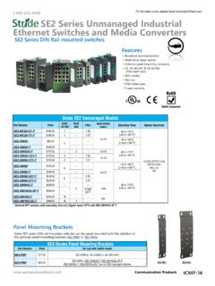 Stride SE2 Series Unmanaged Industrial Ethernet Switches