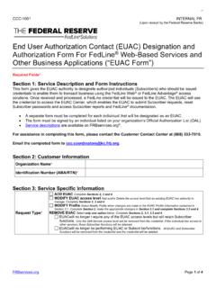 End User Authorization Contact (EUAC) Designation and ...