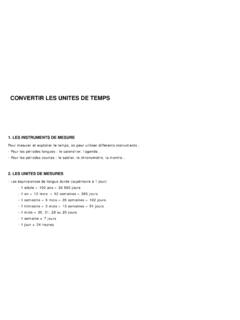 CONVERTIR LES UNITES DE TEMPS - qcmtest