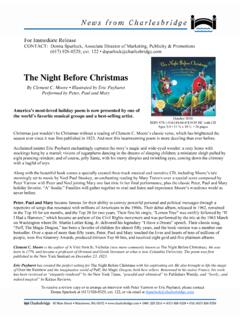 The Night Before Christmas - Peter Paul &amp; Mary Website