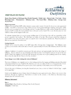 TRRIIPP NPPL LAAN OOUUTTLIINNEE - Killarney Outfitters